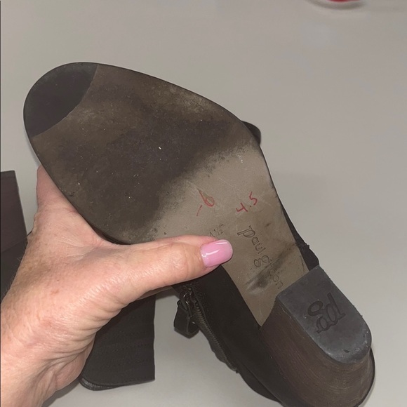 Paul Green made in Austria Black Ankle Booties size 7 / 4.5 preowned - Picture 4 of 13